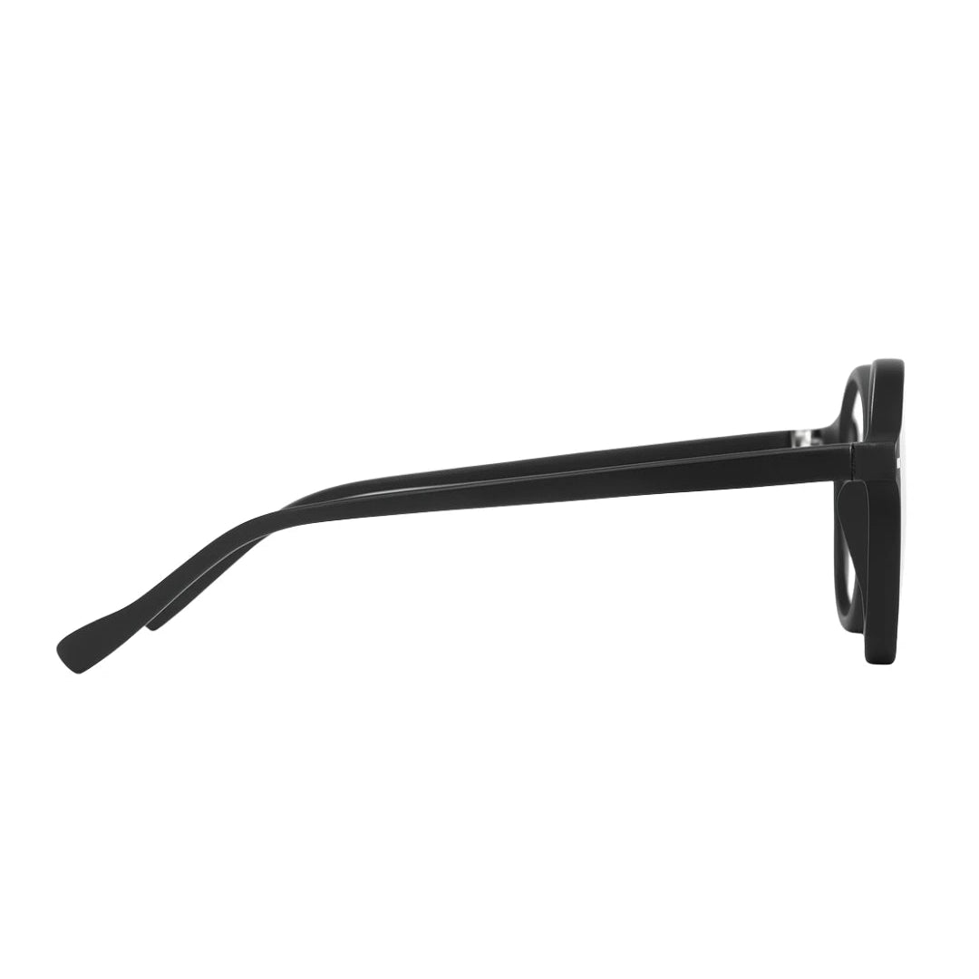 Óculos pretos com lentes anti luz azul, ideais para quem busca conforto visual, redução de fadiga ocular e aumento de produtividade.